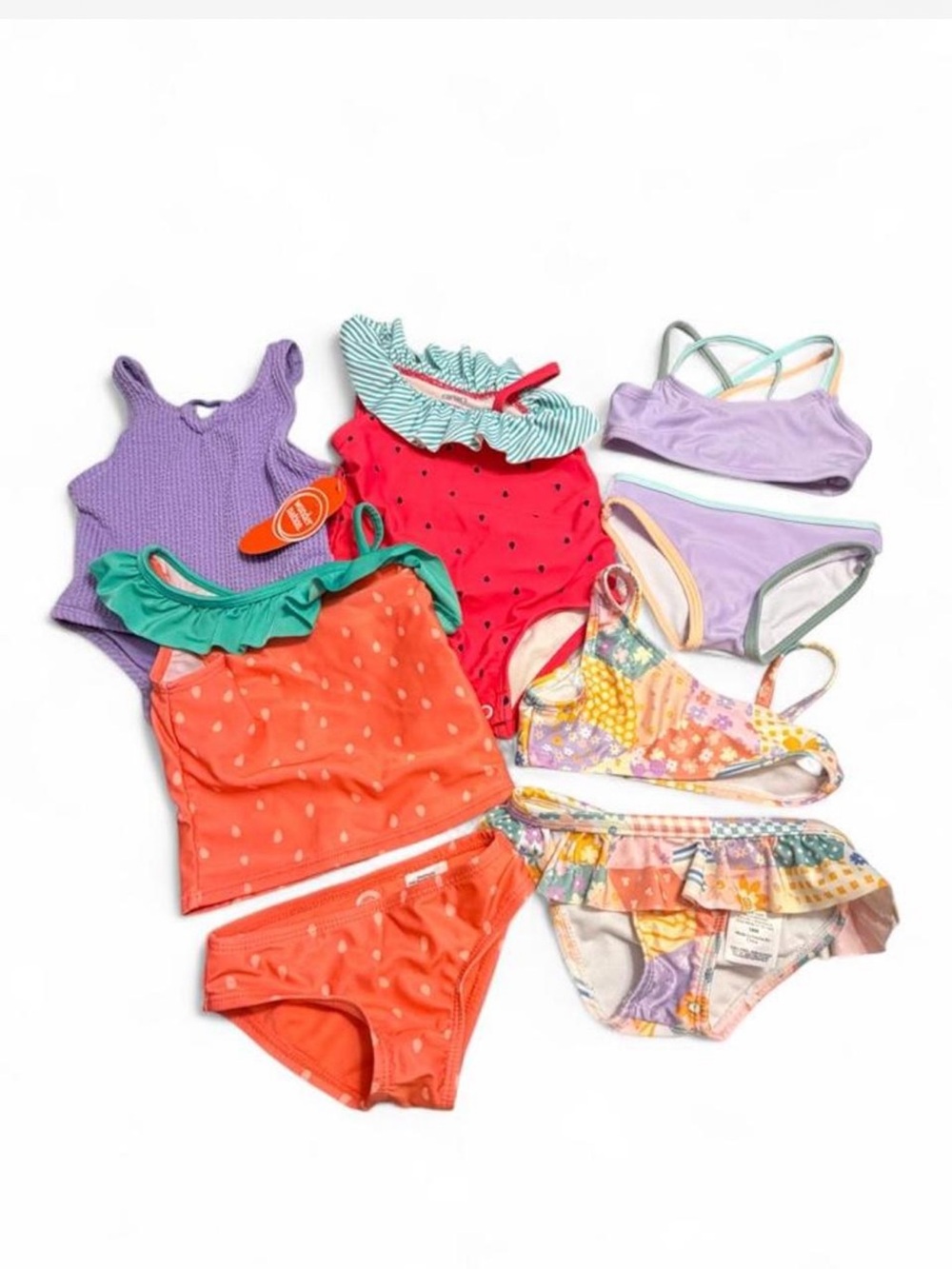 wonder nation Girls' Swim Mix in Purple, Orange, Red, Mint, Yellow